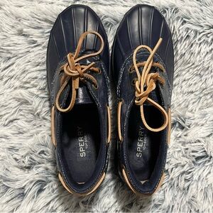 Sperry Navy and Tan Duck Boots